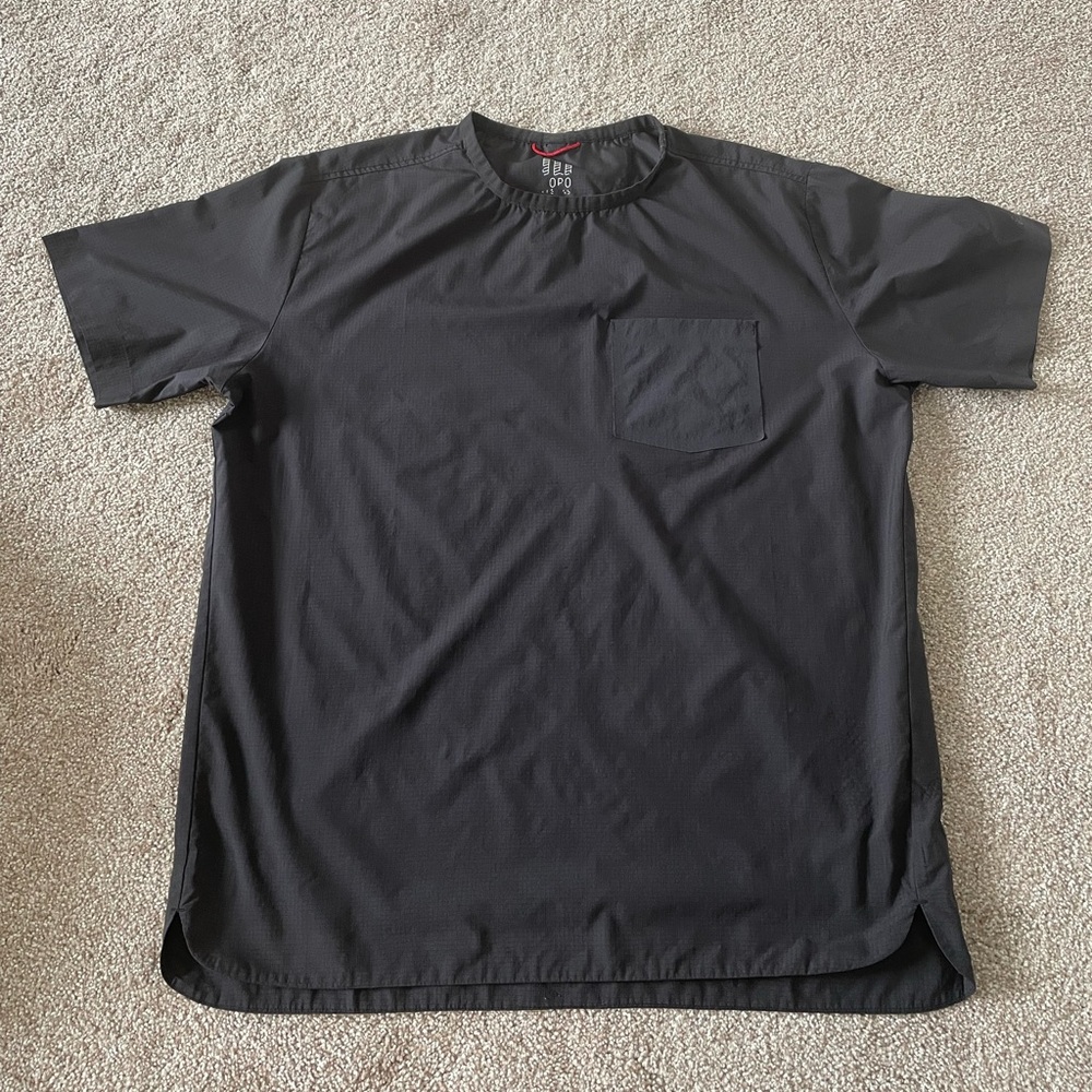 Topo Designs Tech Popover Shirt Black Men's Size Medium
